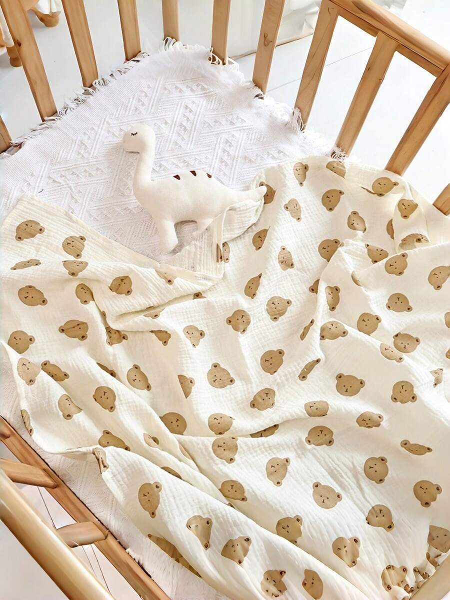 1pc Crepe Baby Swaddle Blanket Stroller Wind Cover Blanket Baby Swaddle Blanket Delivery Room Swaddle Sheer Baby Receiving Blanket (For Boys & Girls) Swaddle Wrap Infant Wrap Unisex Newborn Gauze Swaddle Blanket Bedding Baby Bath Towel Cover Blanket Light Blanket