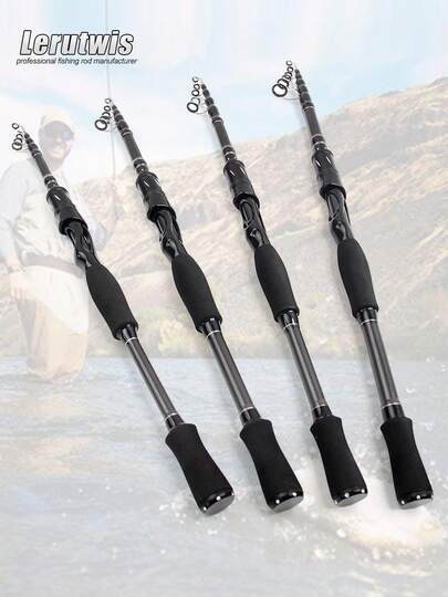 1.8M-2.7M Carbon Rod M Power Spinning Rods Portable Telescopic Fishing Rod Pole Fishing Tackle Carbon Fiber Fast Light Bait Feeding Travel Rod Hard Spinning Rod