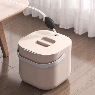 1pc Kitchen Compost Bin [7.6L / 1.65 GAL] – Filter-Free, Odor-Tight Countertop Food Waste Pail With Handle