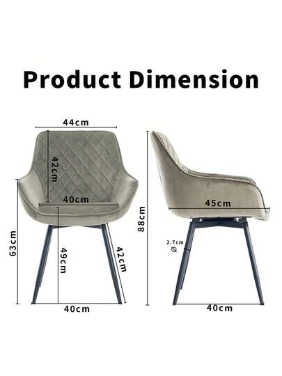 Dining Chairs, Vanity Chair, Thickened Cushions, Padded Seats, Bureau Lounge Elegante Chairs That Can Be Combined Any Table, Kitchen view 4