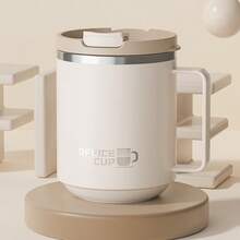 1pc 500ml 304 Stainless Steel Coffee Cup With Lid And Handle, Double-Wall Insulated Leak-Proof Thermal Mug, Large Capacity Beverage Cup, Suitable For Students And Adults At Home, School, Dorm, Office, Outdoor Camping, Picnic, Travel, Back To School - Multicolor - View 8