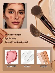 MAANGE 1 pezzo Pennello da trucco professionale per un'applicazione efficace e durevole. Pennello per il viso, pennello per cipria, pennello per blush, pennello correttore, pennello per contouring, pennello per il naso, pennello per ombretto, pennello dettagli. Accessori per il trucco da usare a casa o in viaggio. Accessori per il trucco, regali per gli amici.