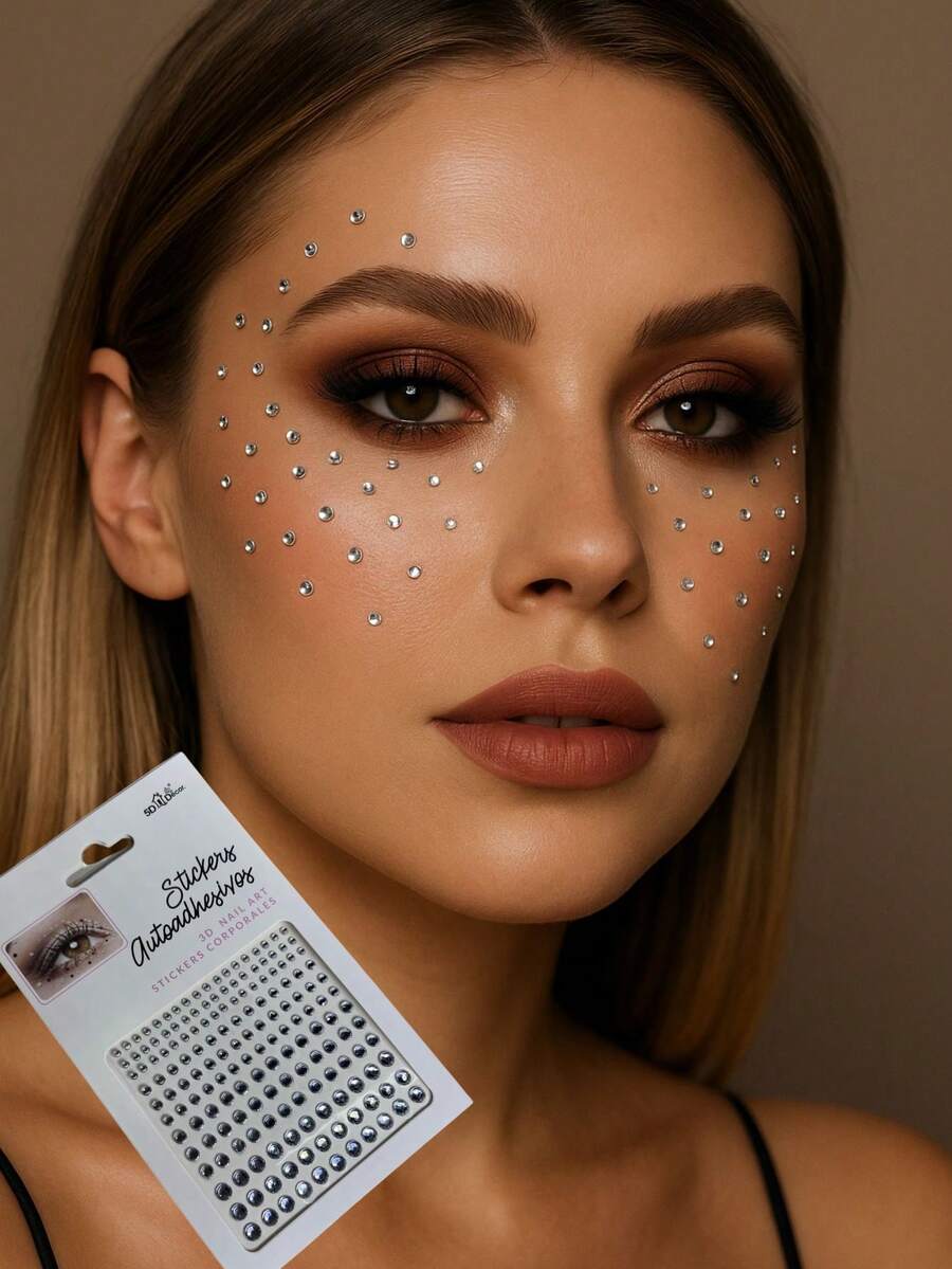 Tesouro direto Import Glitter & Facial Gems - 白色 - 查看 1