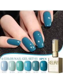 XEIJAYI 15ML 6-Color Nail Gel Polish  - Vibrant Long-Lasting Gel Colors For Women's Salon & DIY Manicure, Professional LED Cure With Chip-Resistant & Glossy Finish, Perfect Gift For Nail Art Lovers - 彩色 - 查看 15