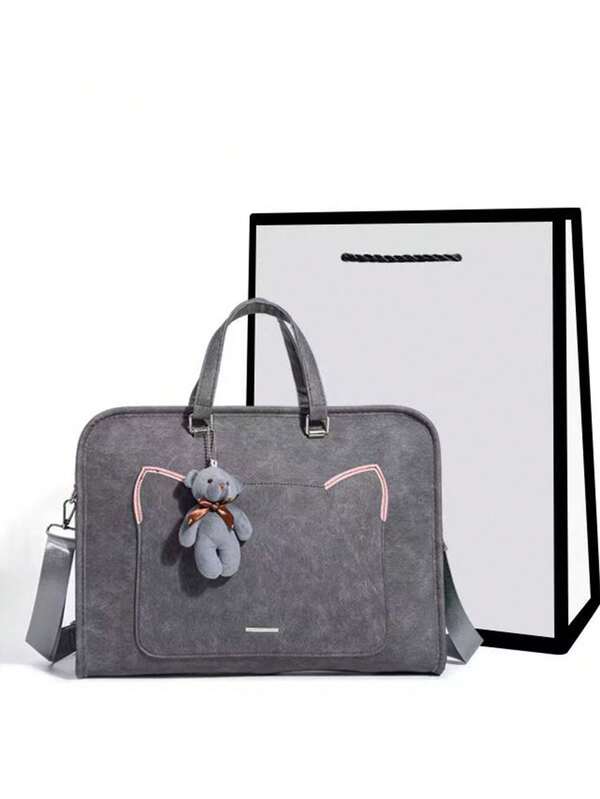 16-Inch Laptop Bag Single-Shoulder Crossbody Shockproof Large-Capacity Handle Strap Multi-Functional Laptop Bag - Suitable For College Students, Business Travelers And Daily Commutes(Including Pendants)