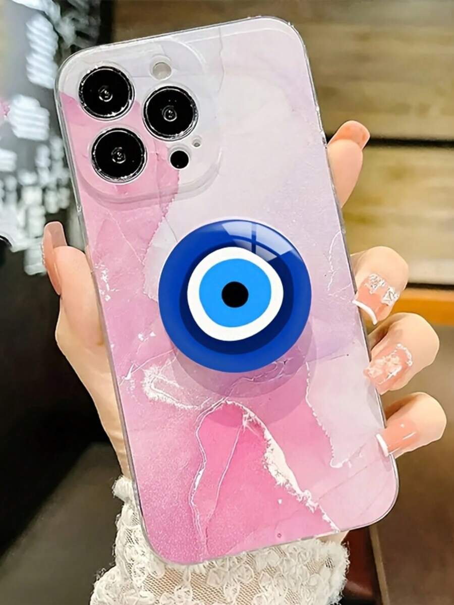Devil's Eye Creative Mobile Phone Bracket Evil Eye Personalized Desktop Support Portable Paste Slouchy Desktop Support. - Multicolor - View 1