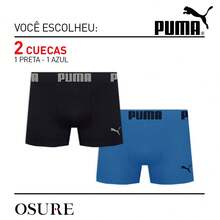 Kit 2 Puma Microfiber Seamless Boxer Briefs Original Box - 1 黑色 1 藍色 - 查看 8