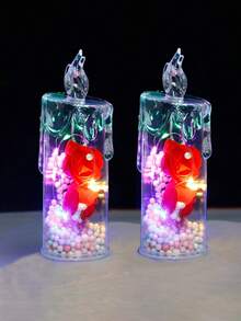 LED Creative Floral Candles, Electronic Wax Candle Lights, Gifts For Valentine's Day, Proposal, Wedding, Party, Birthday - Colored Light - View 22
