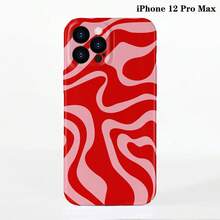 1pc Minimalist Asymmetrical Patchwork Pattern Glossy Hard Shell Phone Case, Suitable For IPhone 11/12/13/14/15/16 Pro Max