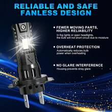 Luces LED S&D H11 30000LM 70W Hb3 9005 Hb4 9006 Bombillas de faro sin error Canbus Luz turbo automática Luces antiniebla Enchufe y juega 6000K 12V - Blanco - Ver 6