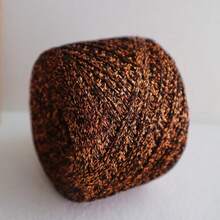 50克金银丝钩针线，空心光泽，手工染色蕾丝绣花线，适用于DIY包包和娃娃