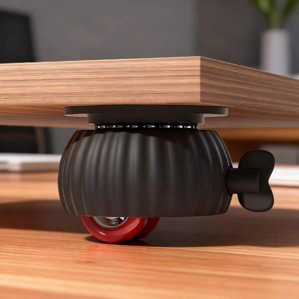 4 Packs Stick-On Swivel Casters: 360° Smooth-Glide Wheels, Wide Base For Stable And Movement, Easy To Move Furniture Without Drilling, Universal For Beds, Drawers & More