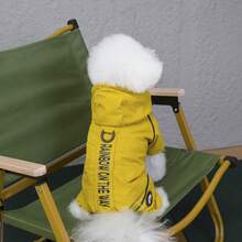 25厘米山地风四脚外套，宠物服装，猫咪套装，动物四脚抓绒外套，保暖服，秋冬新款，加厚卡通服装，韩版可爱动物休闲保暖服，宠物服装，泰迪熊服装，小型犬服装，带牵引绳扣，遛狗服装，抓绒内里保暖 - 軍綠色 - 查看 11