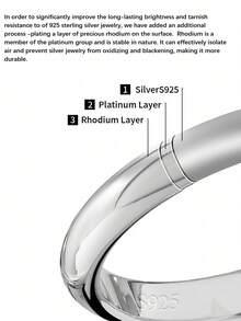 1Pc Minimalist Classic 925 Sterling Silver Plain High Polish Comfort Fit Wedding Bands Rhodium Plated Silver Rings For Couple