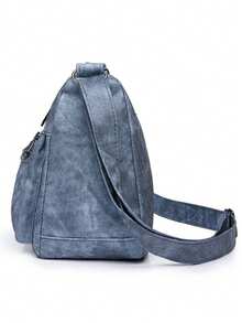Christmas Autumn-Winter Men's And Women's Shoulder Crossbody Bag With Contrasting Tie-Dye Print, Multiple Pockets, Adjustable Shoulder Strap, Suitable For Daily Commuting, Must-Have For Outings. - Multicolor - View 5