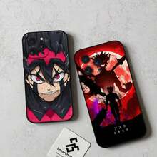 Custodia per telefono con motivo dell'anime Black Clover, compatibile con modelli 17/16/15/13/14 Pro Max/11 Plus/X/Xr/Xs Max/12 Mini, custodia compatibile con 17, 17 Pro, 17 Pro Max