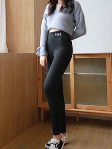 女士冬季保暖连裤袜，带口袋，高腰修身设计，保暖舒适，适合睡眠、日常穿着。 - 彩色 - 查看 19