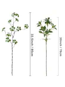 1/3/6 Pcs 33.3'' Eucalyptus Stems Greenery Stems Eucalyptus Leaf Spray In Green Silk Plastic Plants Floral Artificial Plants For Home Party Wedding Decoration, Tall Faux Silver Dollar Eucalyptus Leaf Branches Greenery Stems Decorations For Home Wedding Party Centerpieces Floral Arrangements - Green - View 5