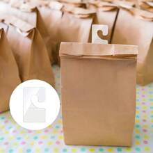 1000 ganchos autoadhesivos de PVC para exhibición, adecuados para colgar diversos productos (snacks, sopas, perfumes, varias bolsas, cajas y varios bienes de consumo que generalmente necesitan ser exhibidos y promocionados) - transparente - Ver 7