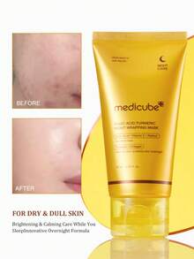 Medicube Medicuebe Turmeric & Vitamin C Overnight Mask, Brightens Skin For A Pure, Radiant Complexion, Korean Skincare Product - Kojic Acid Turmeric Mask - View 2