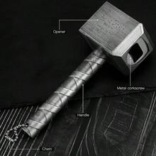 Mjolnir Silver - Bottle Opener, Beer Opener - Hammer of Shaped Beer Bottle Opener, Easy to Use Best Bottle Openers Mjolnir Silver - Plateado + 1 - Ver 8