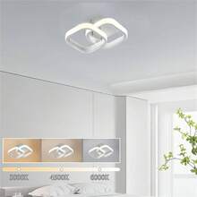 1pc LED Ceiling Light, Adjustable Color Temperature (3000K-6000K), Semi-Recessed Installation, Minimalist Design For Living Room, Coffee Shop, Hallway, Bedroom, Kitchen, Sleek Ceiling Light, Plastic Lampshade, LED Lights For Ceiling - Three Colors Of Light - View 13
