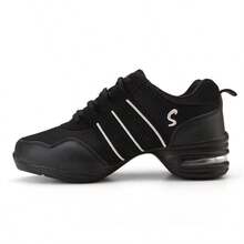 Women's Dance Shoes For Square Dancing, Modern Dance, Soft Bottom Jazz Dance Shoes - Black and Gray - View 4