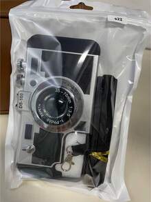 Funda de teléfono en forma de cámara 3D cruzada divertida compatible con iPhone 14 Pro Max, compatible con Apple 13 con cordón, compatible con iPhone 11/12/X/Xs/Xr/Xs Max resistente al agua, a los golpes y a los arañazos