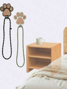 Wieszak ścienny na smycz dla psa w stylu farmhouse, drewniany pazur, organizer na klucze i akcesoria do rustykalnego wystroju domu, spersonalizowany uchwyt na smycz dla psa, wieszak na smycz z odciskiem łapy z litego drewna, wieszak ścienny w stylu farmhouse z grawerowanym imieniem zwierzaka, dekoracyjne znaki i tabliczki z imieniem zwierzaka, prezent dla właścicieli psów