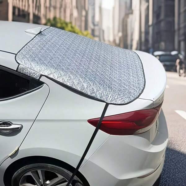 1pc Car Rear Window Snow Shield Snow And Ice Windshield Shield. Waterproof Windshield Snow Cover For All Cars, Trucks, SUVs, MPVS, SUVs, Trucks, Stations And Minivans, Essential Automotive Winter Accessory