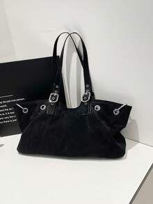 Geantă tote pentru femei, geantă tote cu capacitate mare, geantă de umăr vintage nouă pentru navetiști, populară anul acesta