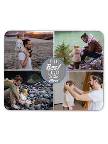 定制照片鼠标垫、父亲节礼物、个性化世界最佳爸爸定制照片鼠标垫、办公桌配件鼠标垫、电脑鼠标垫、情人节礼物、同学礼物、圣诞节礼物、家庭礼物、同事礼物 - 款式1 - 查看 4
