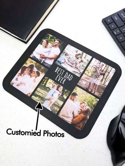 Customized Photo Mouse Pad, Father's Day Gift, Personalized World's Best Dad Custom Photo Mouse Pad, Office Desk Accessory, Photo Collage Mouse Pad, Personalized Mouse Pad, Father's Day Gift, Office Accessory, Christmas, Birthday Gift