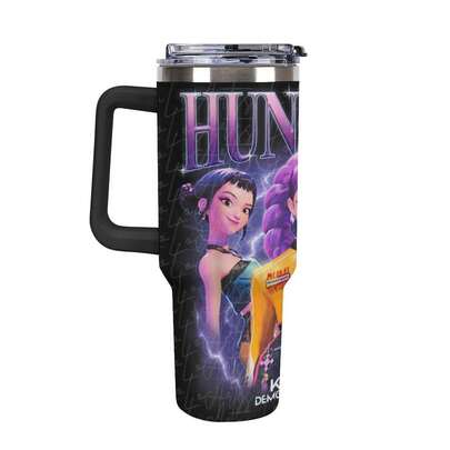 KPop Car Cup Demon Hunters Huntrx 40oz Tumbler Vacuum Insulated Coffee Cups With Lid Straw Car Mugs Water Bottle