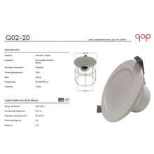 Qop luz empotrada LED para plafón bote chico 9w luz cálida 3000k y blanca 6500k paquete de 2 lámparas bajo consumo diseño moderno iluminación decorativa interiores fácil instalar eficiente - Blanco - Ver 2