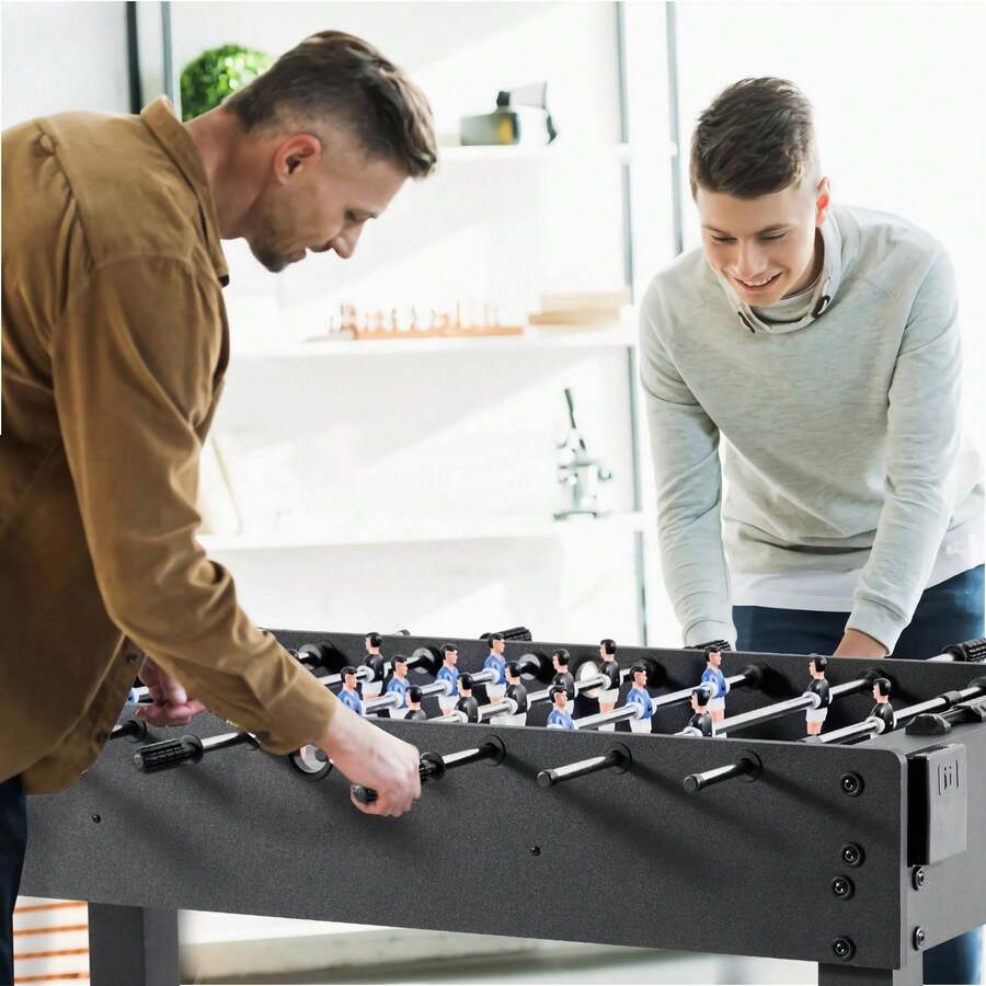 Foosball Table, 48 Inch Standard Size Table, Indoor Full Size Foosball Tables For Home, Family, And Game Room, Durable Soccer Set, Includes 2 Balls, Score Keeper, And 2 Cup Holders - 48 Inch 2 Balls 2 Cup Holders - View 1