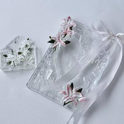 Lilien Blumen Harz Gussform, Silikon Formzubehör, Harz Flüssigkeitsform, Harz Schlüsselanhänger Silikonform, Harzform