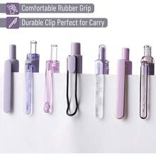 Mr. Pen- Gel Pen Set 12 Pack Pastel Purple Barrels 1 X Aesthetic Highlighter 0.5mm Purple Pens With Black Ink - 淡紫色桶 - 查看 5