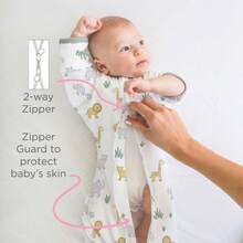 Increble saco de transicin para beb, mangas de media longitud y puos de manopla para la transicin del recin nacido al saco de dormir del beb, manta porttil, pequea, 0 - 3 meses, 6 - 14 libras, en - Large (21-24 Pound) + Pequeña cebra - Ver 8