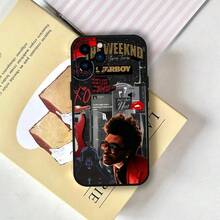 Custodia per telefono The W-Weeknd, compatibile con 12, 11, 13, 14, 15, 16, 17, Mini, Max, Pro, Plus, in morbido silicone nero, compatibile con 17, 17 Pro, 17 Pro Max