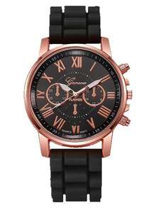 1/10 件女士手表套装，优雅石英手表套装 - 时尚罗马数字，硅胶表带，锌合金表壳 - 送给她的完美礼物，女士配饰 - 彩色 - 查看 10