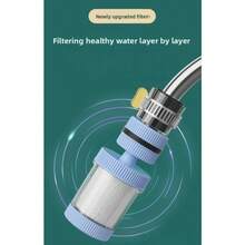 Faucet Filter - Transparent Design, Visible Filtration Effect, Every Clean Drop Can Be Visually Perceived, No Need To Disassemble For Easy Monitoring Of Filter Status, Timely Replacement. Upgraded High-Density Filtration System With Premium Activated Carbon And Precise Filter Membrane, Effectively Trapping Particulate Impurities And Reducing Residual Chlorine Content, Ensuring Each Drop Of Water Is Cleaner And Safer. - Multicolor - View 8