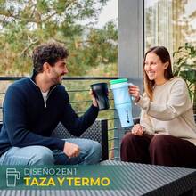 Termo para Agua Caf y T 40oz - Vaso Taza Trmico de Acero Inoxidable con Agarradera, Termos Tipo Tumbler para Fro y Caliente, Vasos Trmicos Originales con Tapa Popote y Asa - Puerto Vallarta - Ver 6