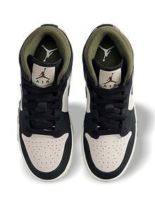 Air Jordan GS 运动鞋中帮缓震防滑透气亲肤标志学校日常外出运动白棕色 HV4399-102 - 橄欖 - 查看 6