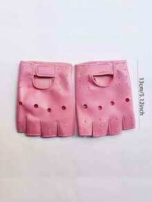 زوج من قفازات نصف الأصابع بطراز بانك، قفازات للدراجات الهوائية والدراجات النارية للاستخدام الخارجي - الأسود - مشاهدة 9