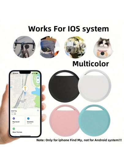 1pc GPS Smart Anti-Lost Tracker - MFi Certified, Real-Time Tracking, No Installation Required, Suitable For Pets, Bags, Luggage, Bicycles, Cars, Compatible With IOS "Find My" App, Worry-Free Anti-Lost (IOS Only)
