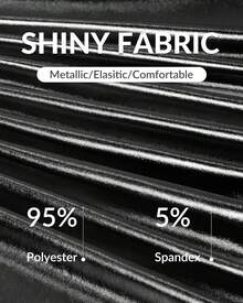 Girls Metallic Skater Skirt Sparkly Shiny Flared Pleated A-Line Mini Skort - Màu tím - Xem 10