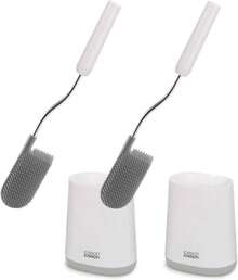 Joseph Joseph Toilet Brush With Slim Holder Flexible Anti-Drip, Grey/White - 灰色/白色 - 查看 11