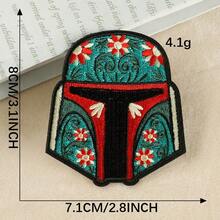 Star Wars 星球大战刺绣臂章、刺绣贴片、包包贴纸、刺绣贴花、徽章 - 易于熨烫/缝纫的贴花，带背胶的刺绣花朵贴片，适用于衣服、包包、帽子 - DIY 定制，包含暴风兵图案 - 彩色 - 查看 10