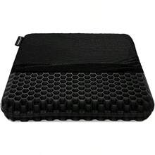 Gel Seat Cushion For Long Sitting Super Large And Thick Soft And Breathable Gel Chair Cushion For Wheelchair For Hip Pain Gel Seat Cushion For Office Chair - 黑色+標準(16.6*14.6*1.6吋) - 查看 1